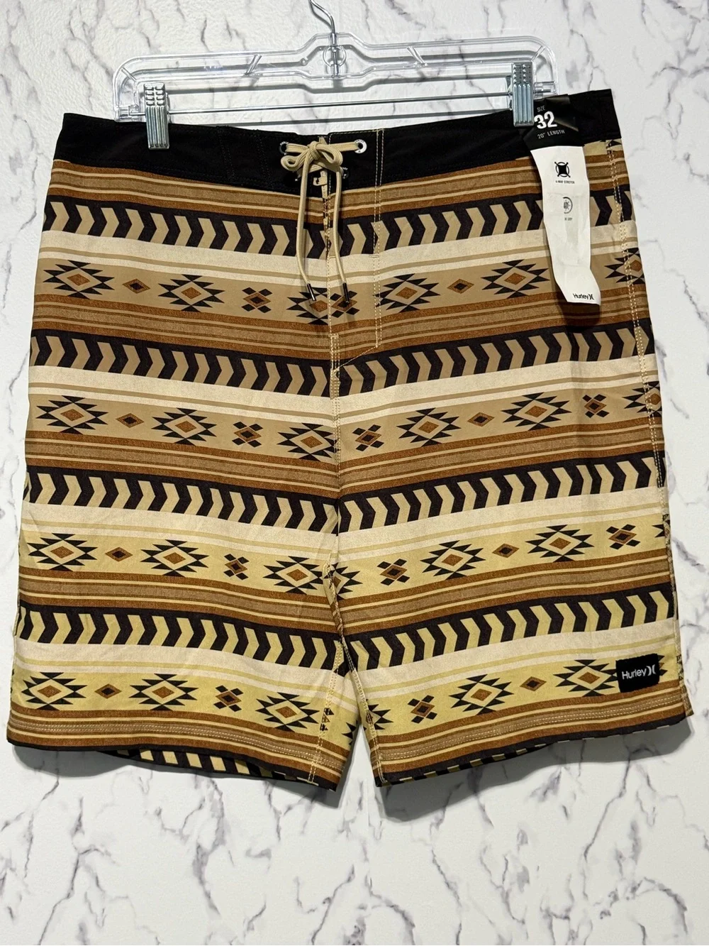 NWT Hurley Men's Aztec Geometric Boardshorts Size 32